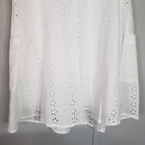 NWT Japna Kids White Eyelet Sleeveless Summer Dress - Picture 6 of 8